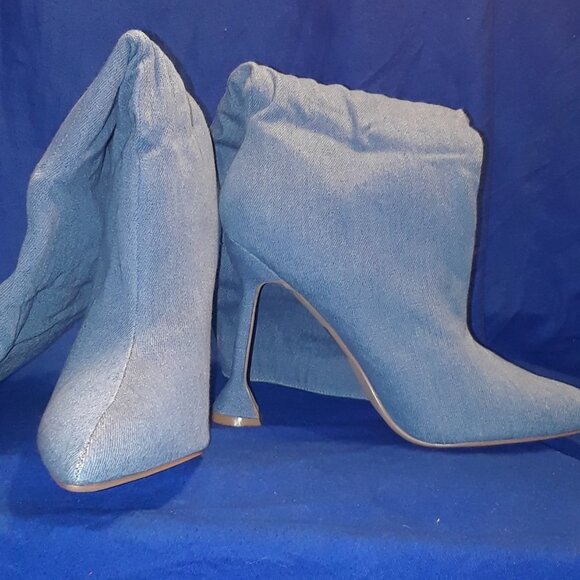 Cool Girl Club Knee High Boots - Denim  ( BRAND NEW !!! ) - Picture 6 of 8